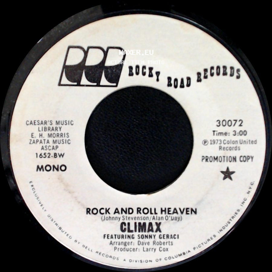 Climax Featuring Sonny Geraci - Rock And Roll Heaven / Rock And Roll Heaven side B