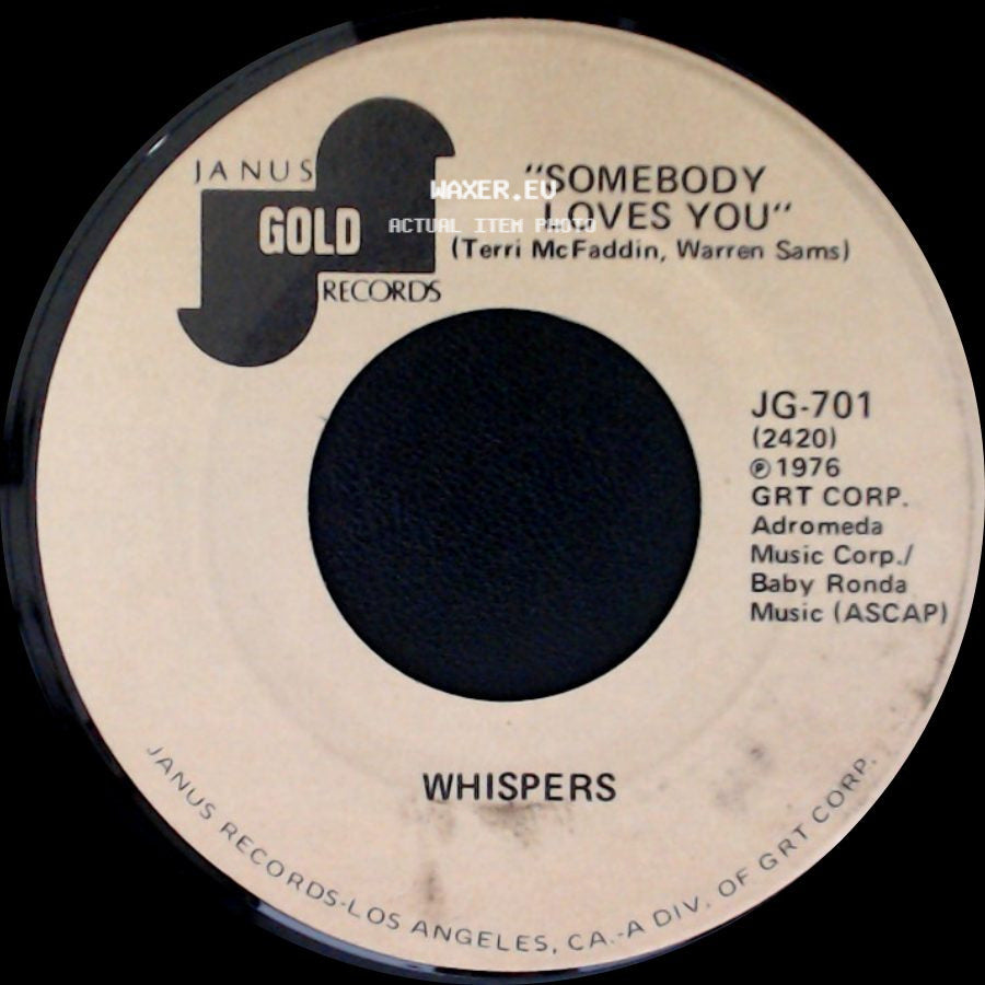 Whispers - Somebody Loves You / Once More With Feeling side A