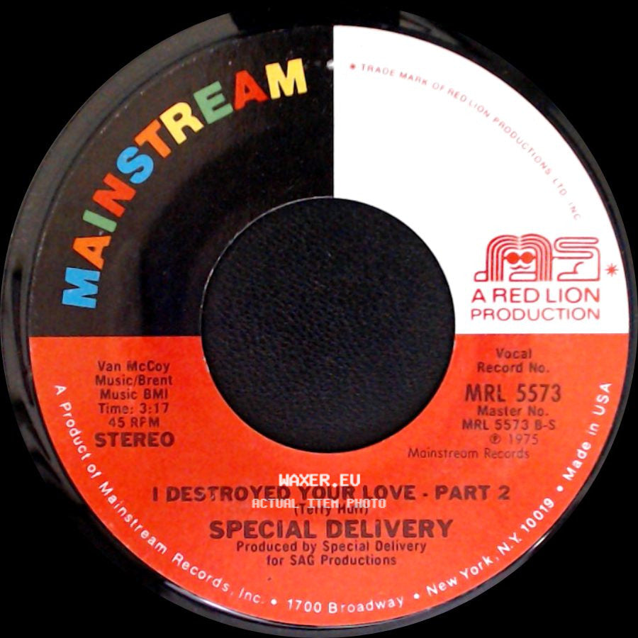 Special Delivery - I Destroyed Your Love - Part 1 / I Destroyed Your Love - Part 2 side B
