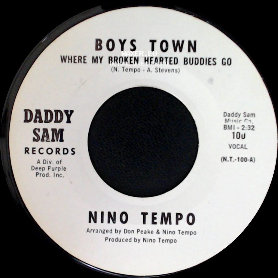 Nino Tempo - Boys Town - Where My Broken Hearted Buddies Go / Boys Town Where My Broken Hearted Buddies Go side B