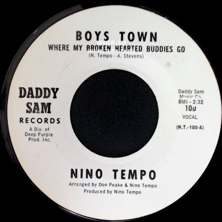 Nino Tempo - Boys Town - Where My Broken Hearted Buddies Go / Boys Town Where My Broken Hearted Buddies Go side B