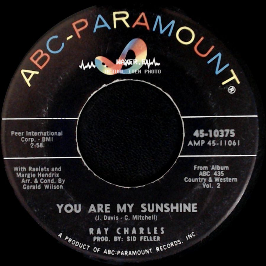 Ray Charles - Your Cheating Heart / You Are My Sunshine side B