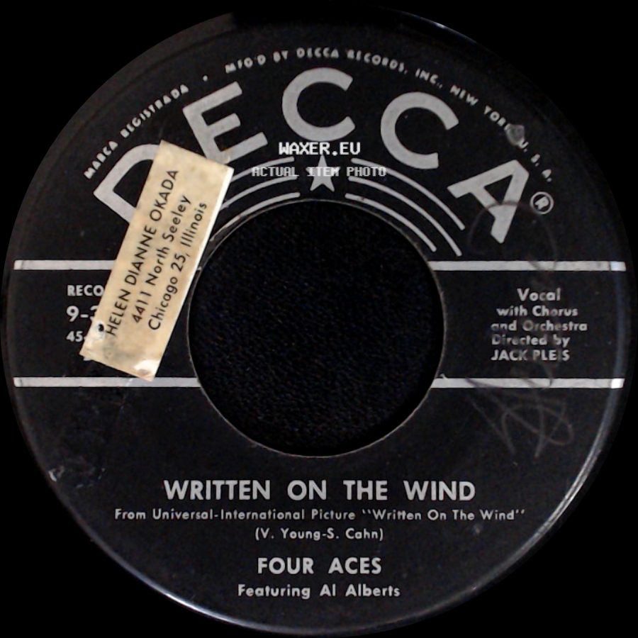 Four Aces Featuring Al Alberts - Written On The Wind / Someone To Love side A