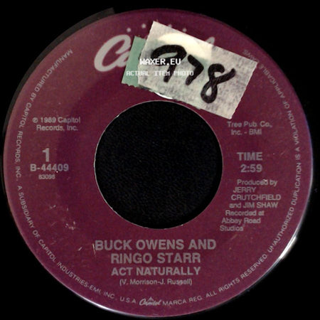Buck Owens And Ringo Starr / Buck Owens - Act Naturally / The Key's In The Mailbox side A