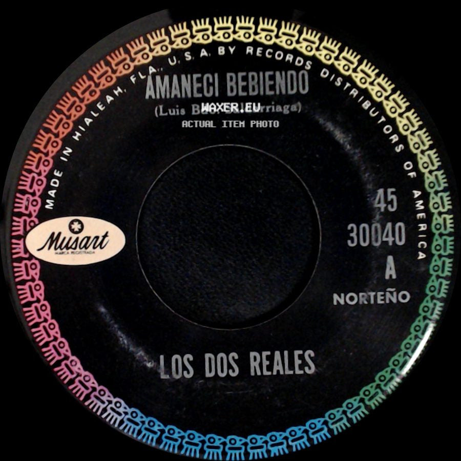 Los Dos Reales - Amaneci Bebiendo / Puras Mentiras side A