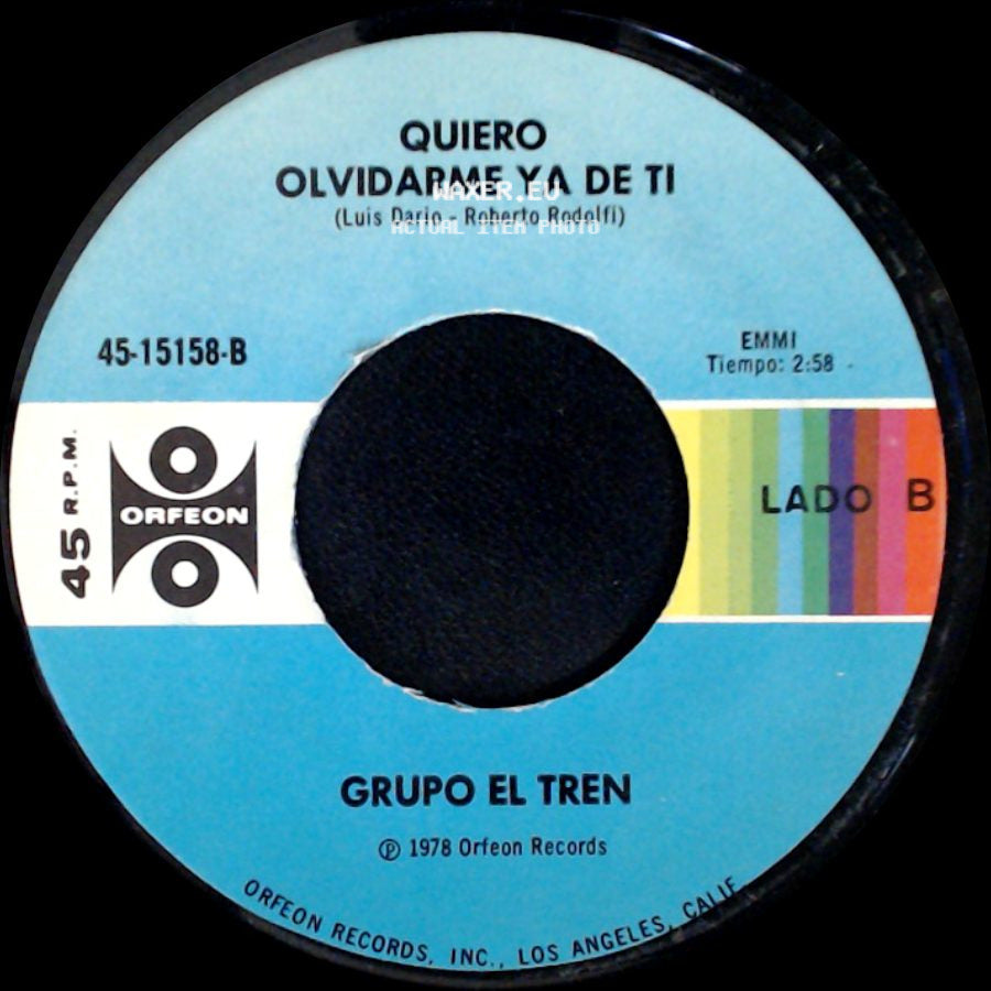 Grupo El Tren - Ma Baker / Quiero Olvidarme Ya De Ti side B