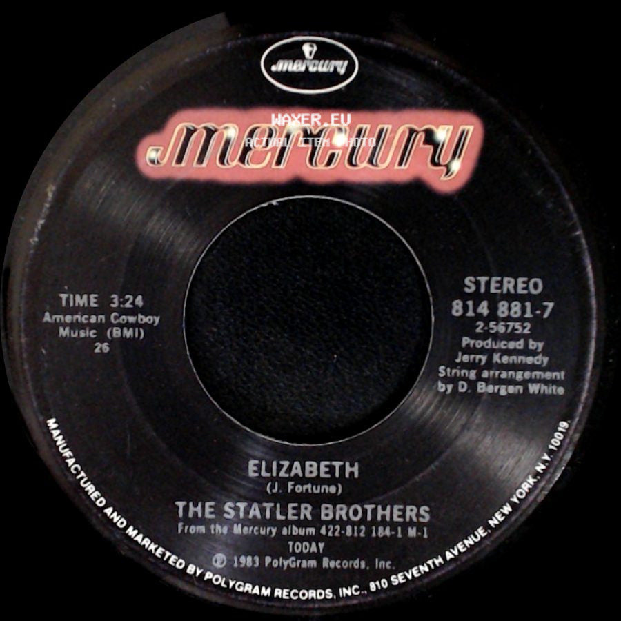 The Statler Brothers - Elizabeth / The Class Of '57 side A