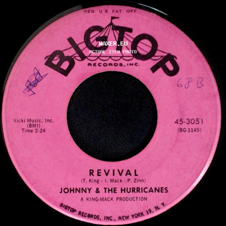 Johnny & The Hurricanes - Rocking Goose / Revival side B