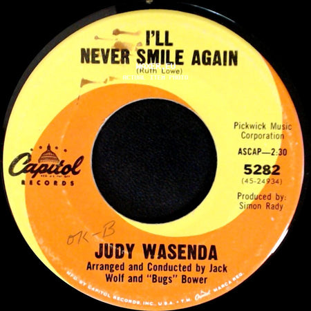 Judy Wasenda - I'll Never Smile Again / The Power Of Love side A