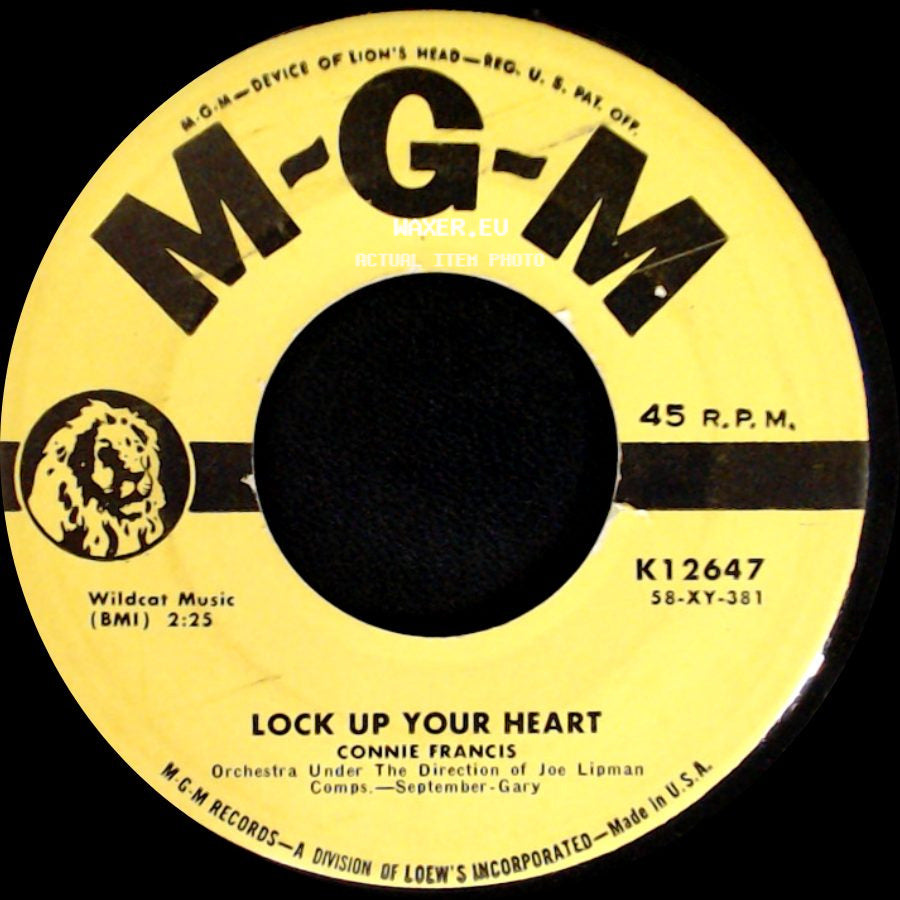 Connie Francis - I'm Sorry I Made You Cry / Lock Up Your Heart side B
