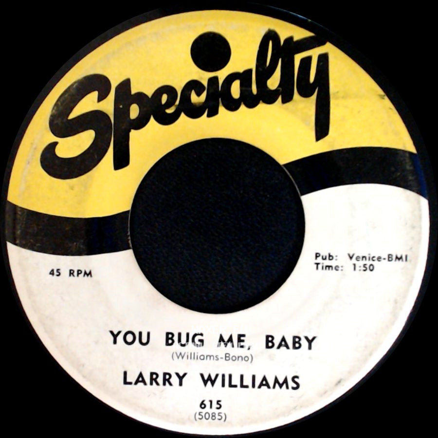Larry Williams - Bony Moronie / You Bug Me, Baby side B
