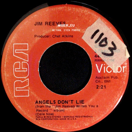Jim Reeves - Angels Don't Lie / Gypsy Feet side A
