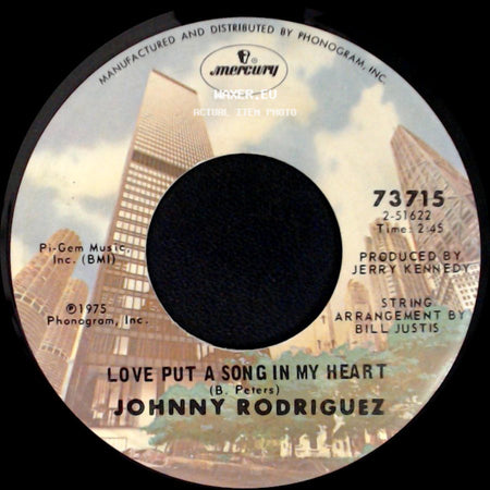 Johnny Rodriguez - Steppin' Out On You / Love Put A Song In My Heart side B