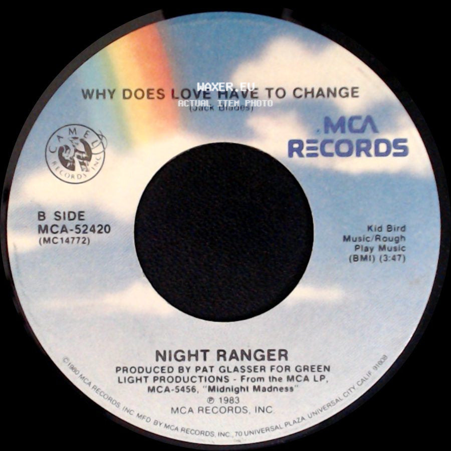 Night Ranger - When You Close Your Eyes / Why Does Love Have To Change side B