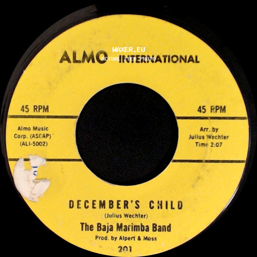 The Baja Marimba Band - December's Child / Comin' In The Back Door side A