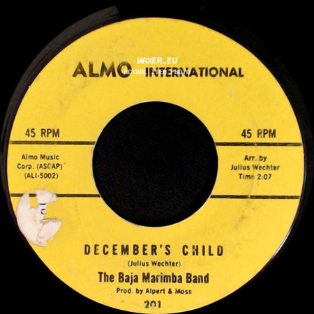 The Baja Marimba Band - December's Child / Comin' In The Back Door side A