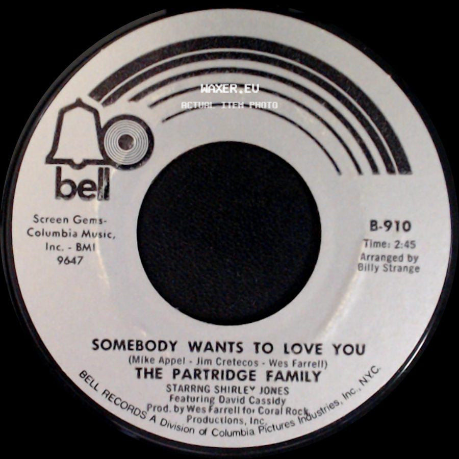 The Partridge Family - I Think I Love You / Somebody Wants To Love You side B
