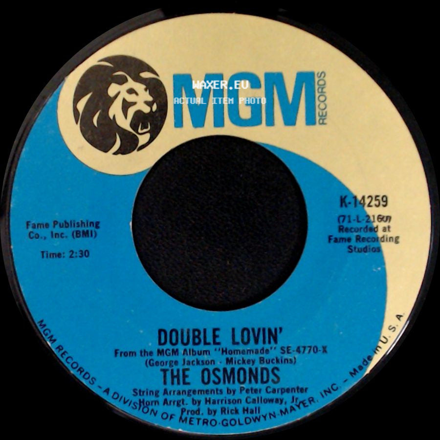 The Osmonds - Double Lovin' / Chilly Winds side A