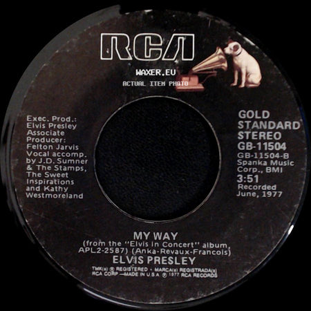 Elvis Presley - Way Down / My Way side B