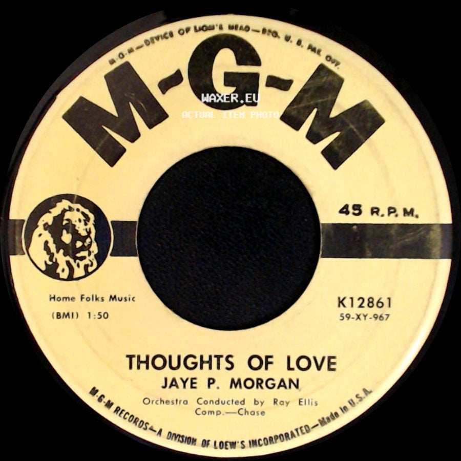 Jaye P. Morgan - My Darling, My Darling / Thoughts Of Love side B
