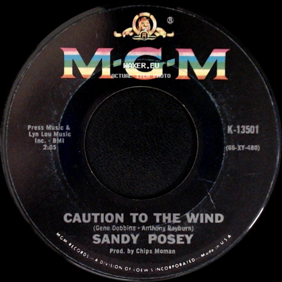 Sandy Posey - Caution To The Wind / Born A Woman side A