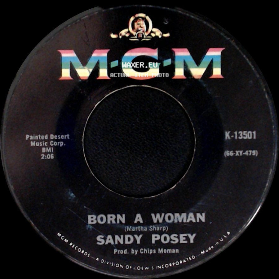 Sandy Posey - Caution To The Wind / Born A Woman side B