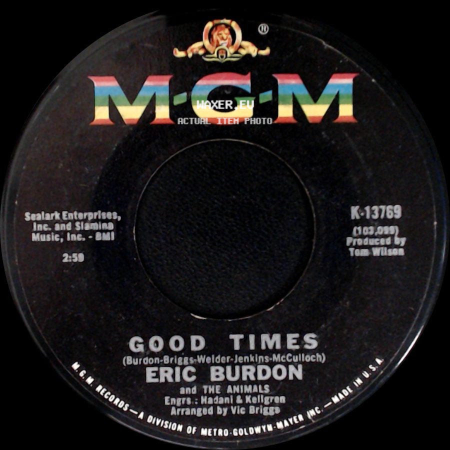 Eric Burdon And The Animals - Good Times / San Franciscan Nights side A