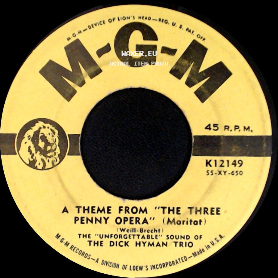 The Dick Hyman Trio - Baubles, Bangles And Beads / A Theme From "The Three Penny Opera" (Moritat) side B