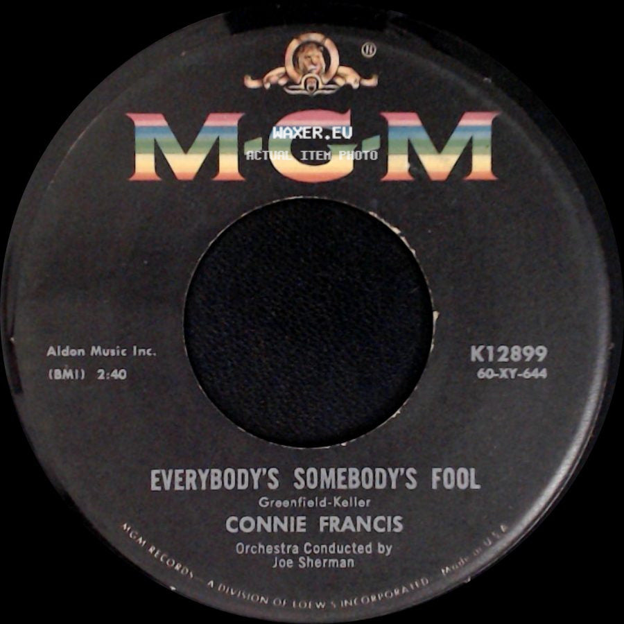 Connie Francis - Everybody's Somebody's Fool / Jealous Of You (Tango Della Gelosia) side A