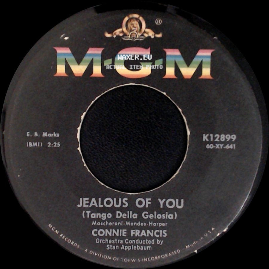 Connie Francis - Everybody's Somebody's Fool / Jealous Of You (Tango Della Gelosia) side B