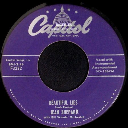 Jean Shepard - I Thought Of You / Beautiful Lies side B