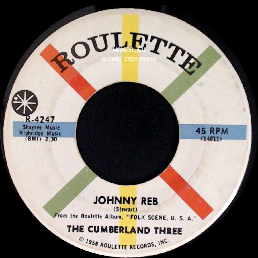 The Cumberland Three - Johnny Reb / Come Along Julie side A