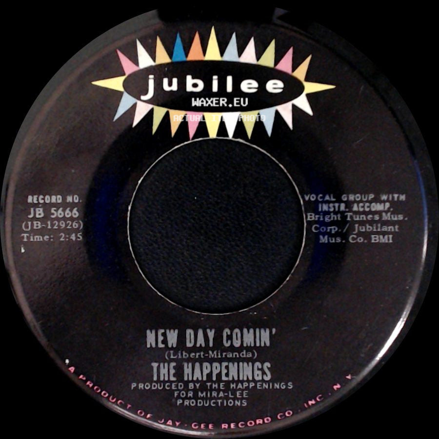 The Happenings - New Day Comin' / Where Do I Go / Be-In (Hare Krishna) side A