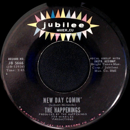 The Happenings - New Day Comin' / Where Do I Go / Be-In (Hare Krishna) side A