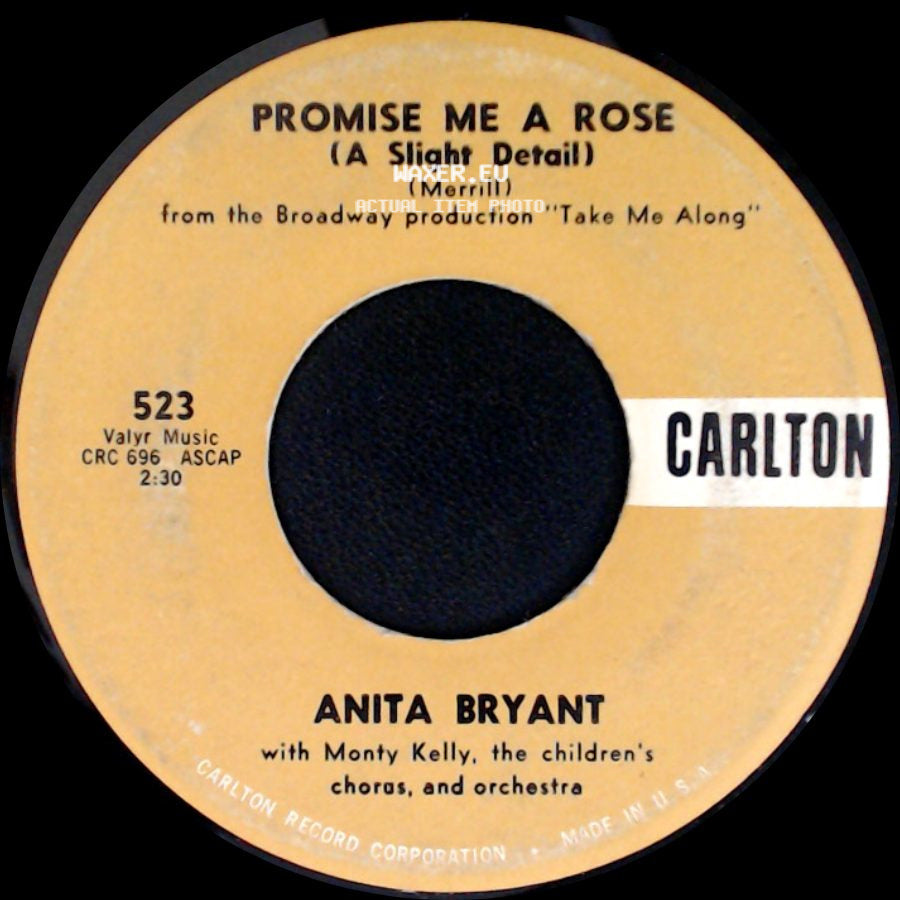 Anita Bryant - Promise Me A Rose (A Slight Detail) / Do-Re-Mi side A