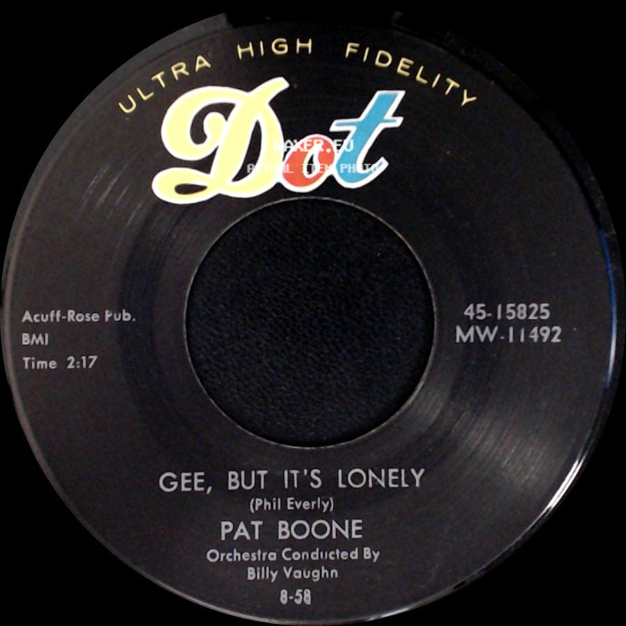 Pat Boone - For My Good Fortune / Gee, But It's Lonely side B