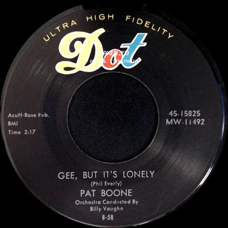 Pat Boone - For My Good Fortune / Gee, But It's Lonely side B