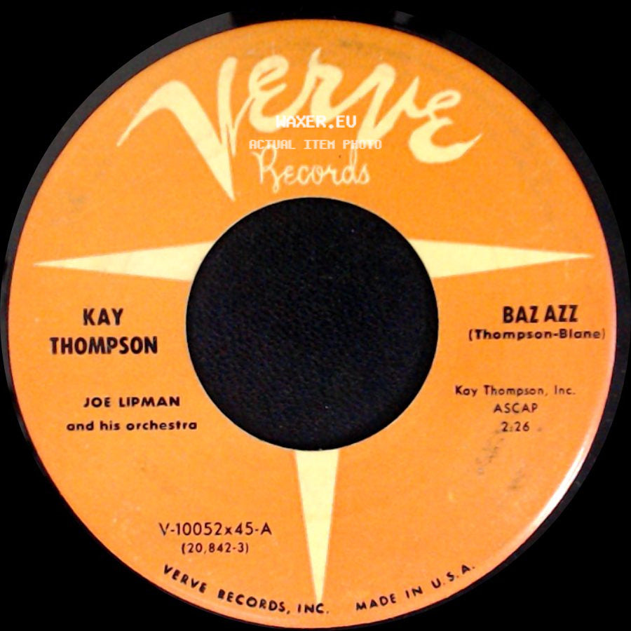 Kay Thompson - Light Up The Candles On The Birthday Cake / Baz Azz side B