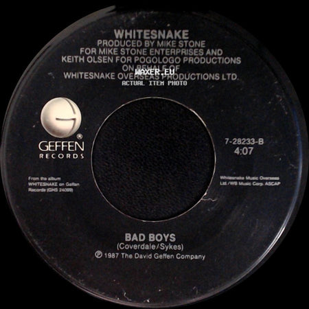 Whitesnake - Is This Love / Bad Boys side B