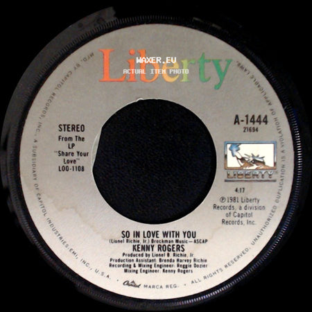 Kenny Rogers - Through The Years / So In Love With You side B