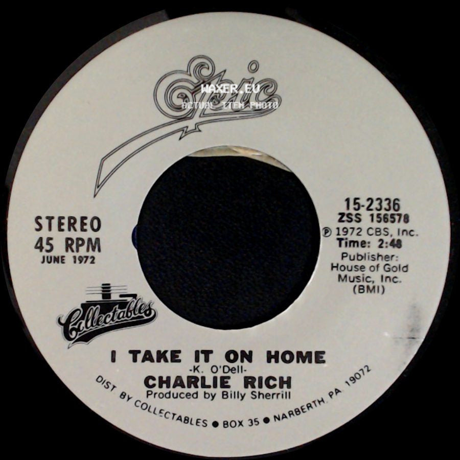 Charlie Rich - I Take It On Home / Behind Closed Doors side A