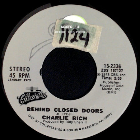 Charlie Rich - I Take It On Home / Behind Closed Doors side B