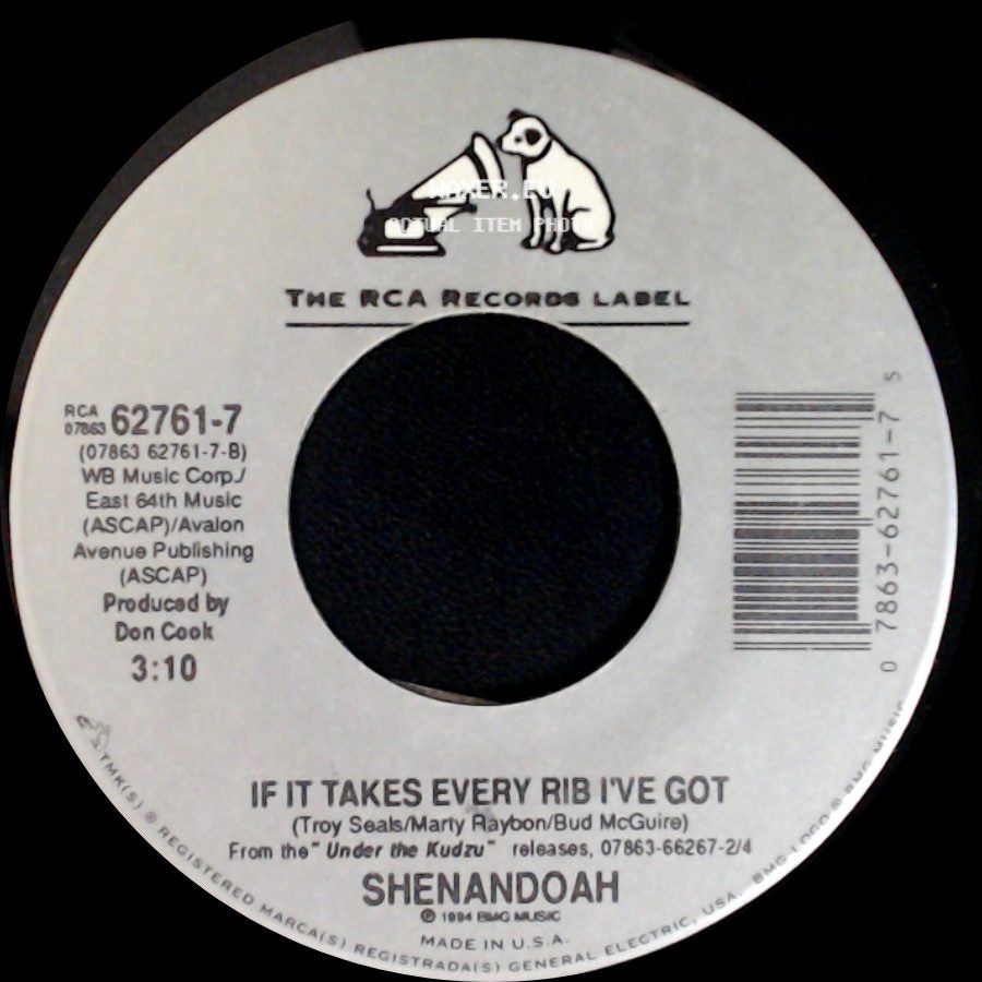 Shenandoah - If Bubba Can Dance (I Can Too) / If It Takes Every Rib I've Got side B