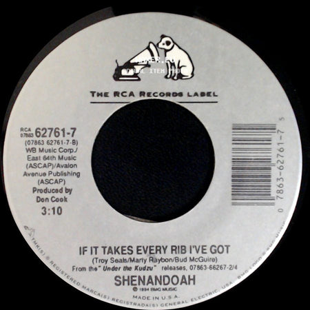 Shenandoah - If Bubba Can Dance (I Can Too) / If It Takes Every Rib I've Got side B