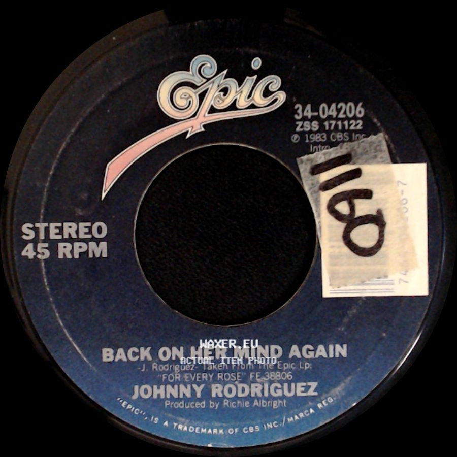 Johnny Rodriguez - Back On Her Mind Again / Eleven Roses side A