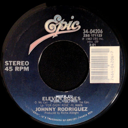 Johnny Rodriguez - Back On Her Mind Again / Eleven Roses side B