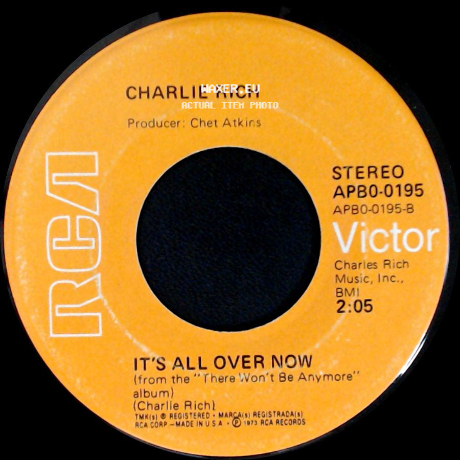 Charlie Rich - There Won't Be Anymore / It's All Over Now side B