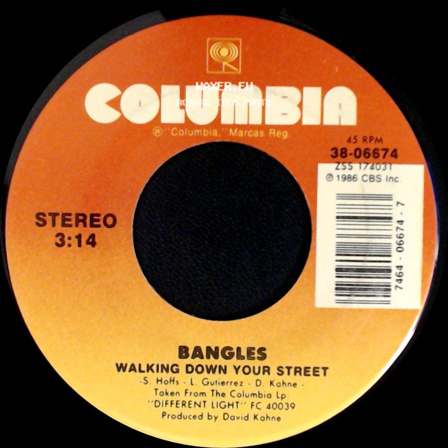 Bangles - Let It Go / Walking Down Your Street side B