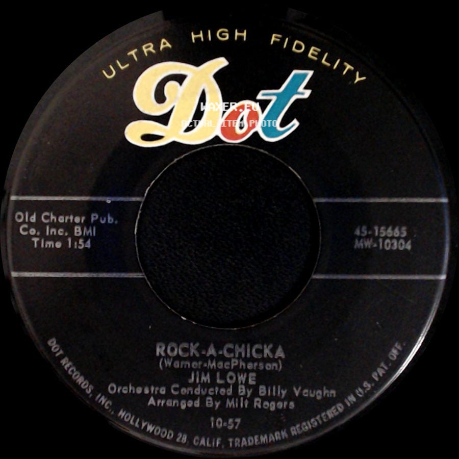 Jim Lowe - The Bright Light / Rock-A-Chicka side B