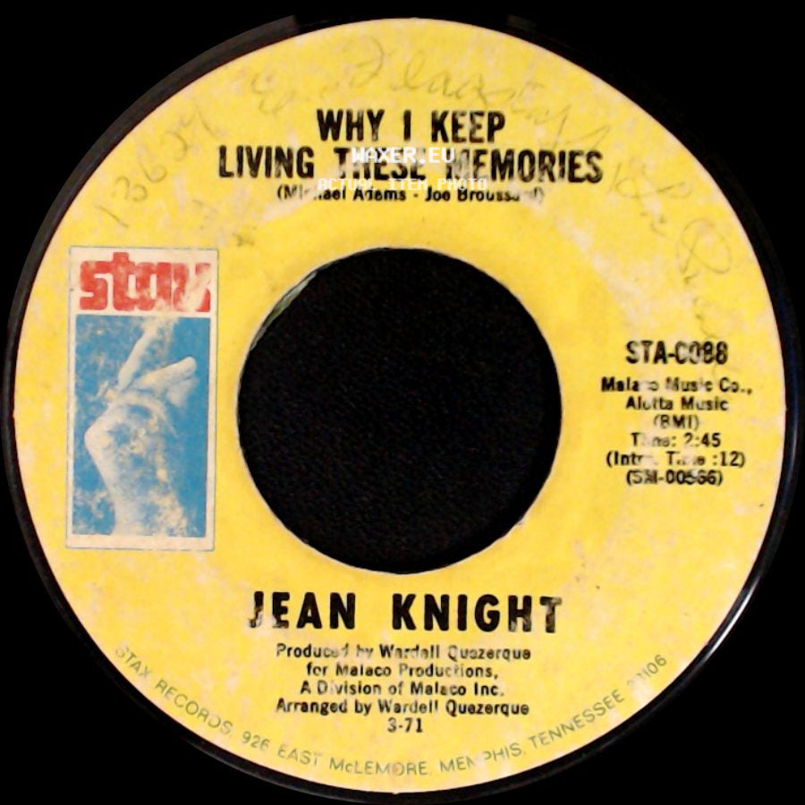 Jean Knight - Mr. Big Stuff / Why I Keep Living These Memories side B